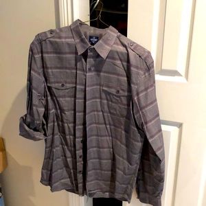 Old Navy button down shirt, XL, grey plaid
